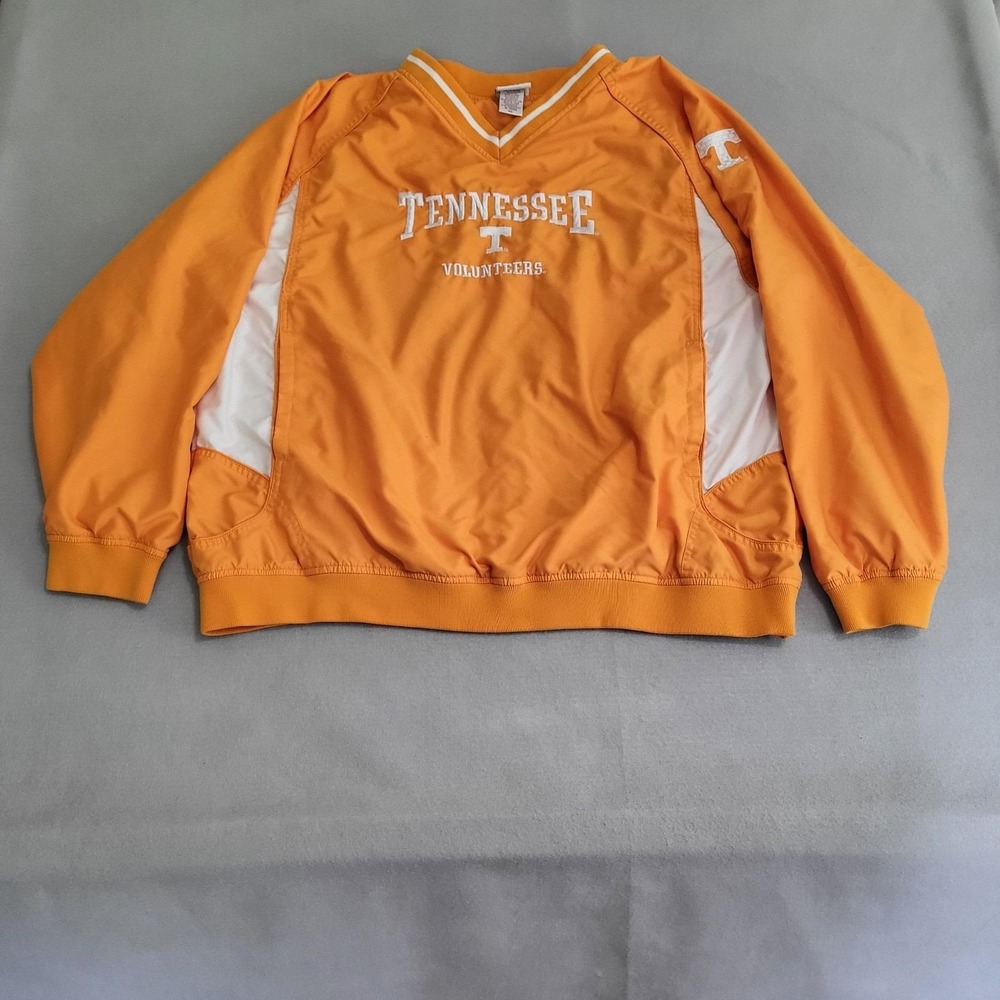 VTG University Of Tennessee Volunteers Vols Embroidered V-Neck Windbreaker XL